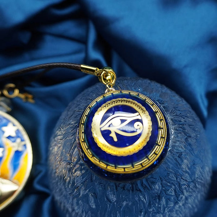 Collier Orgone Oeil d'Horus en Lapis Lazuli Olivenorma