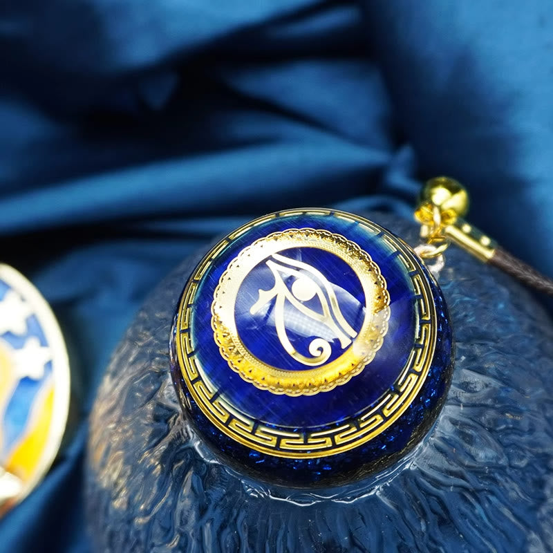 Collier Orgone Oeil d'Horus en Lapis Lazuli Olivenorma