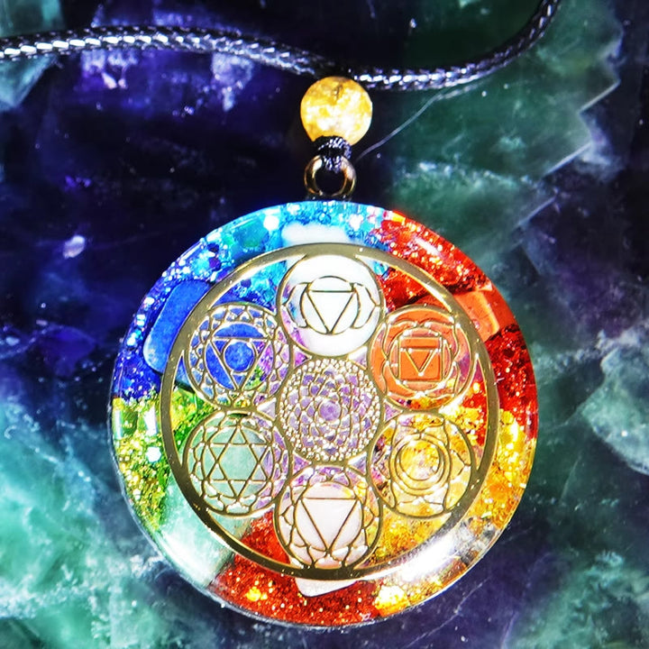 Collier d'orgone de guérison énergétique des chakras Olivenorma