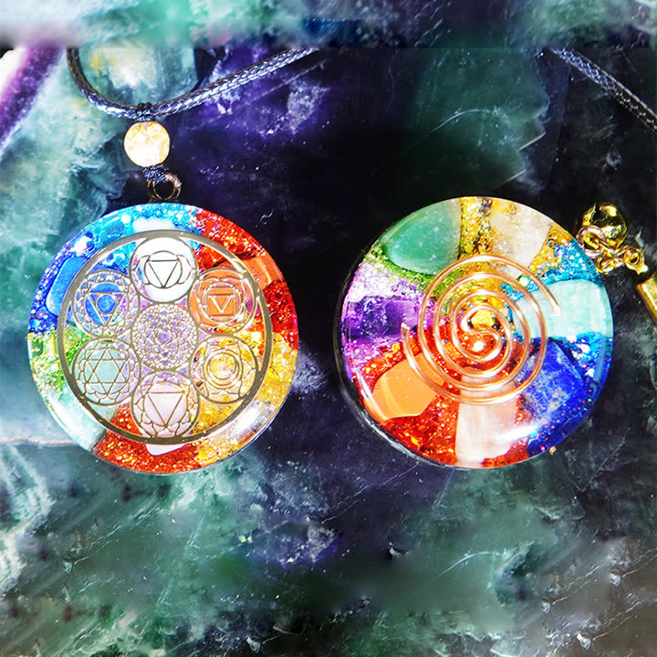 Collier d'orgone de guérison énergétique des chakras Olivenorma