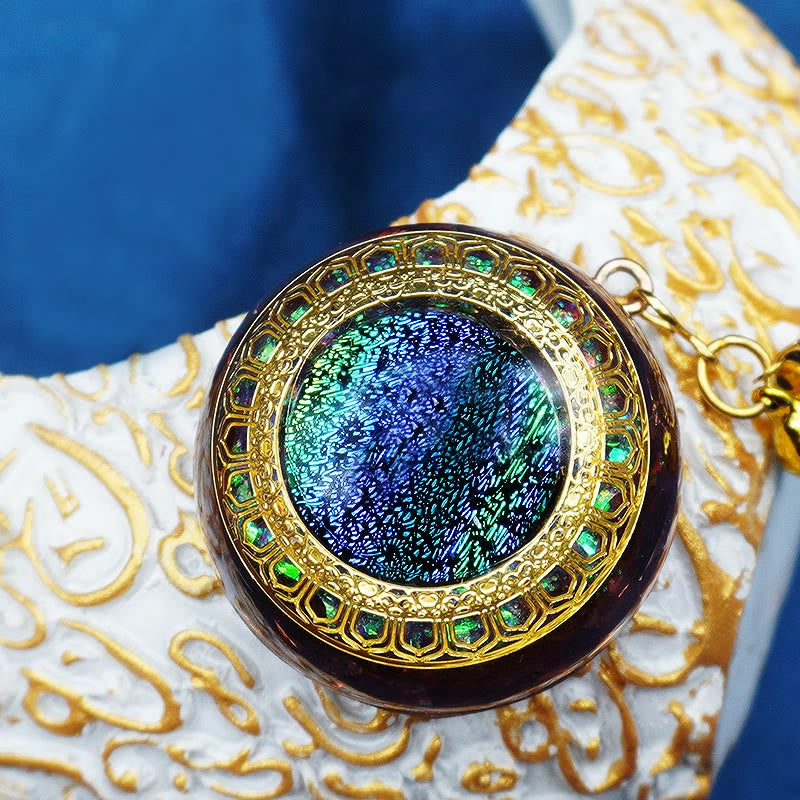 Collier de guérison orgonite en grenat et opale Olivenorma