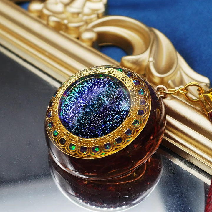 Collier de guérison orgonite en grenat et opale Olivenorma