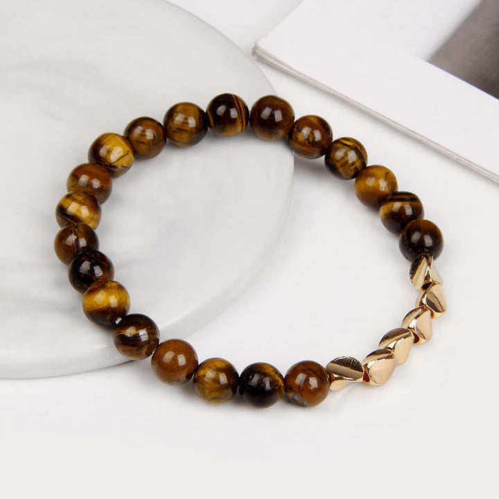 Bracelet de perles en alliage de cristal naturel Olivenorma