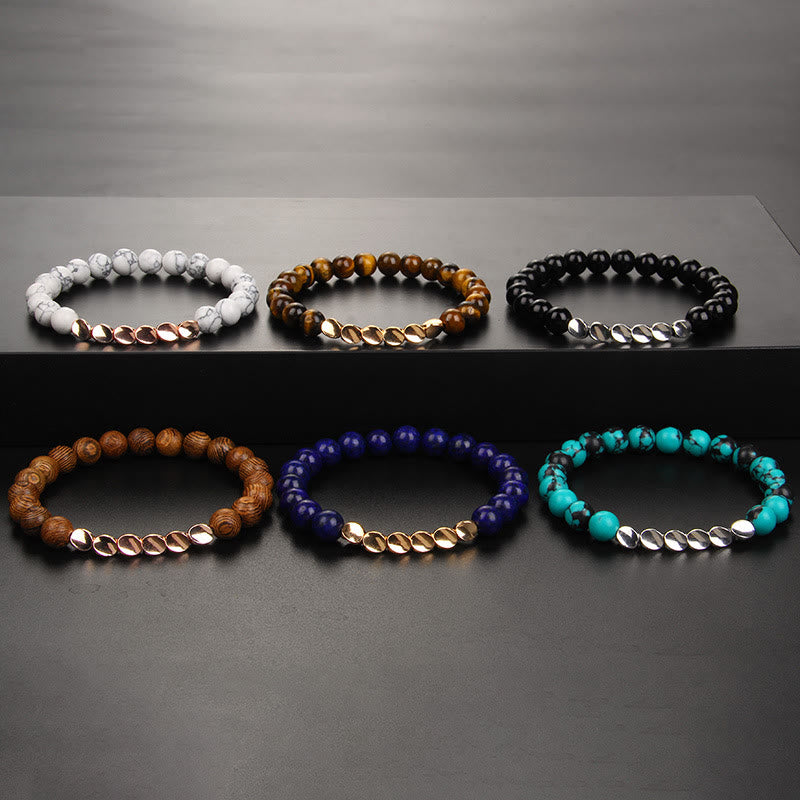 Bracelet de perles en alliage de cristal naturel Olivenorma