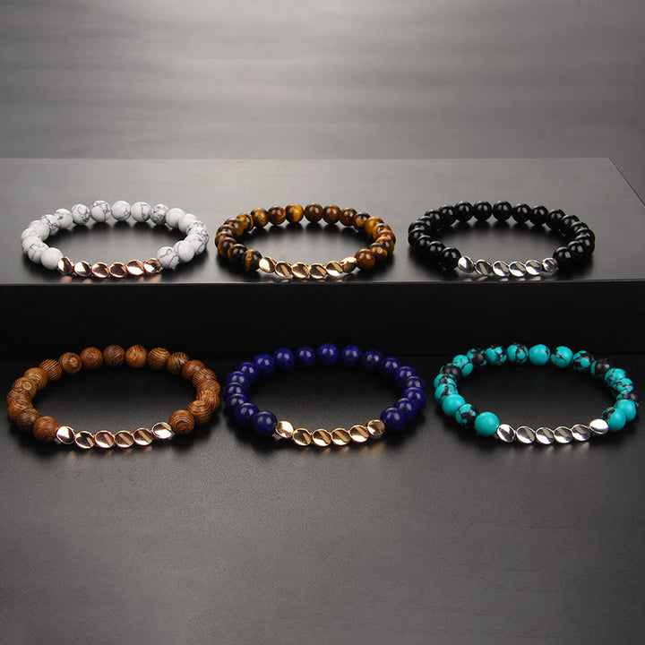 Bracelet de perles en alliage de cristal naturel Olivenorma