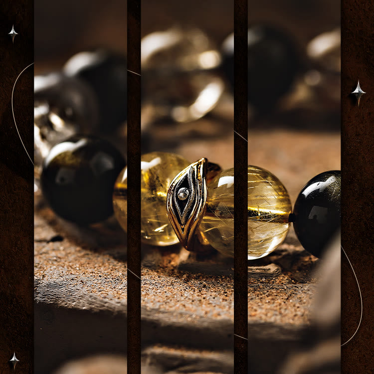 Bracelet Olivenorma Super Seven Cristal Mauvais Œil Perles