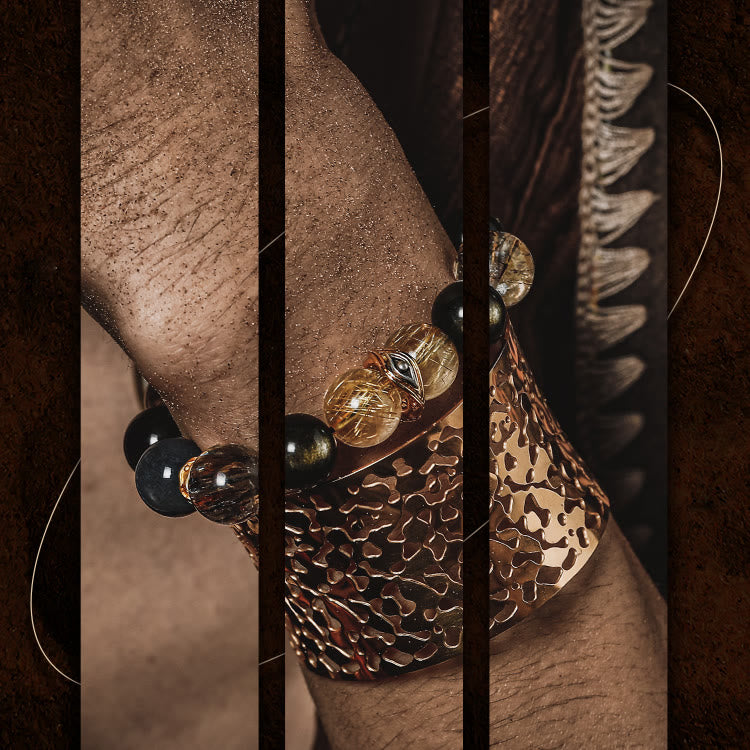 Bracelet Olivenorma Super Seven Cristal Mauvais Œil Perles