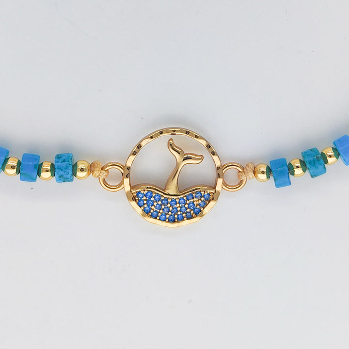 Bracelet Dauphin Saphir Turquoise Olivenorma