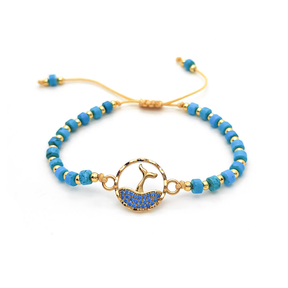Bracelet Dauphin Saphir Turquoise Olivenorma