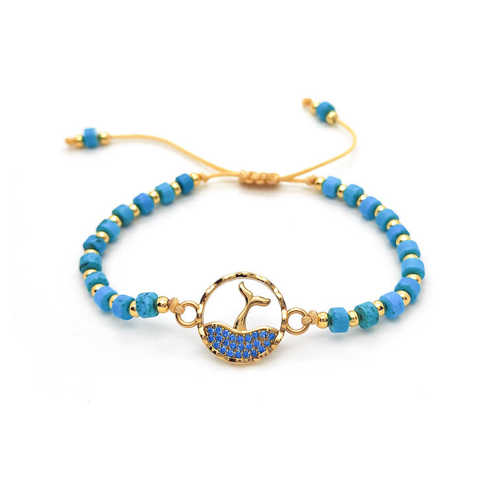 Bracelet Dauphin Saphir Turquoise Olivenorma