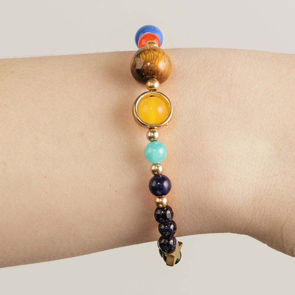 Bracelet en cristal naturel Olivenorma « Système solaire »
