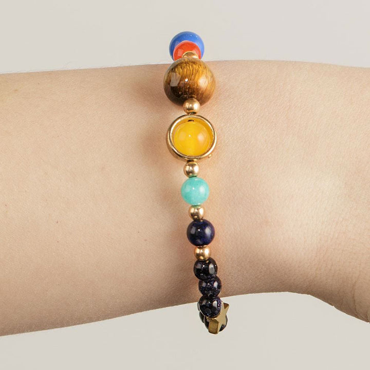 Bracelet en cristal naturel Olivenorma « Système solaire »