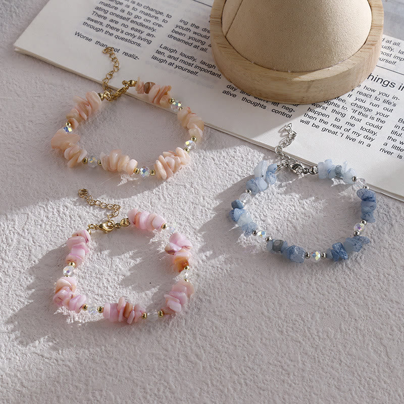 Bracelet en cristal naturel démagnétisé irrégulier Olivenorma