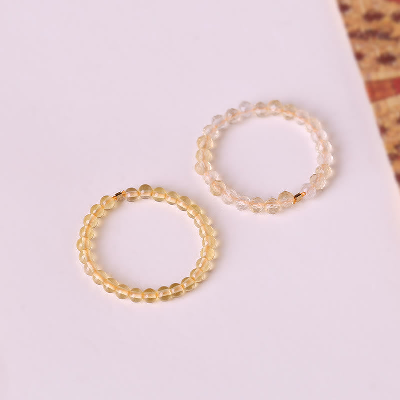 Bague Olivenorma « Rich » en perles de citrine extra fines de 2 mm