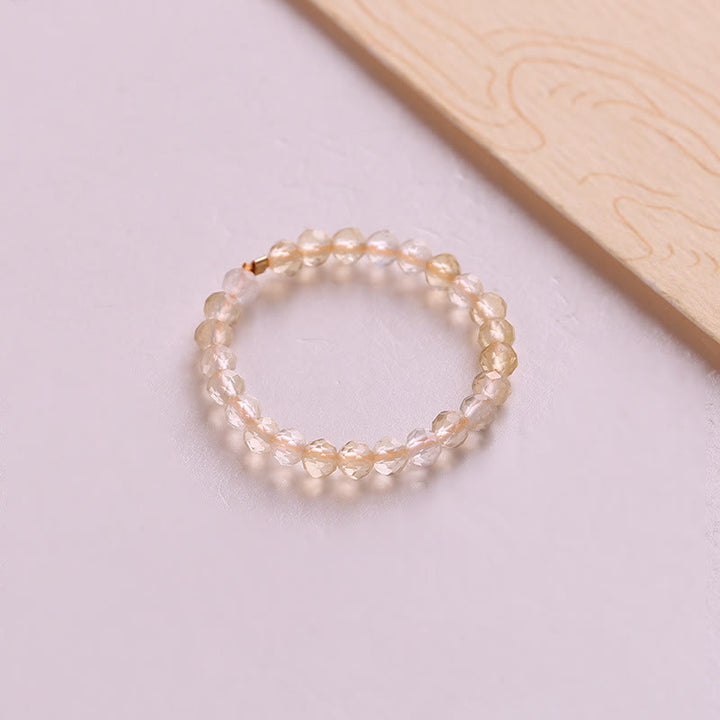 Bague Olivenorma « Rich » en perles de citrine extra fines de 2 mm