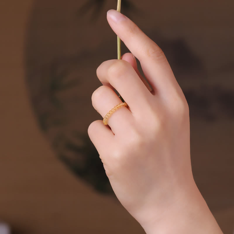 Bague Olivenorma « Rich » en perles de citrine extra fines de 2 mm