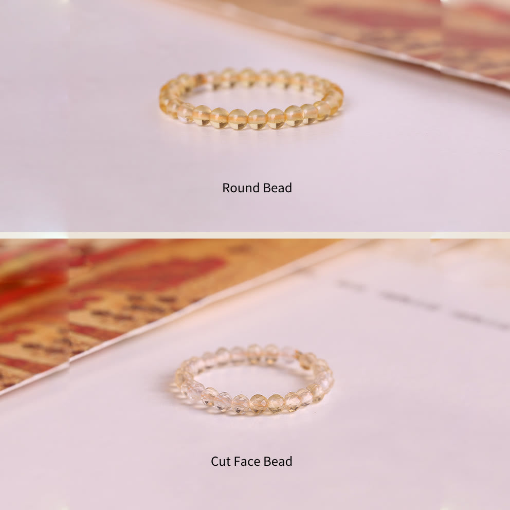 Bague Olivenorma « Rich » en perles de citrine extra fines de 2 mm