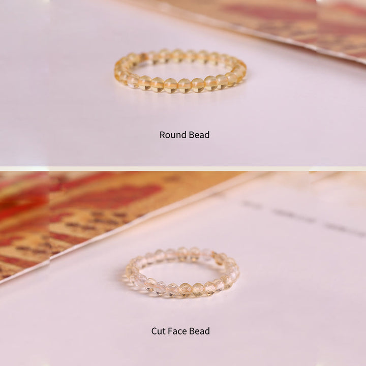 Bague Olivenorma « Rich » en perles de citrine extra fines de 2 mm