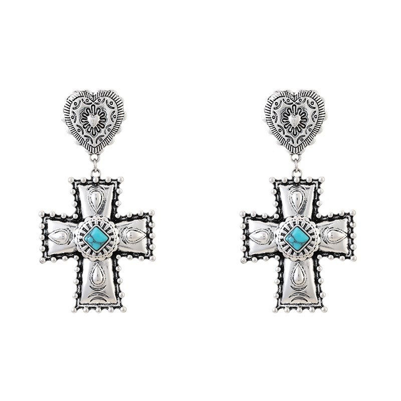 Ensemble de bijoux en alliage de style antique Olivenorma Love Cross - image 5