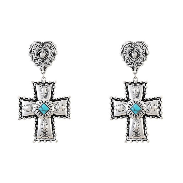 Ensemble de bijoux en alliage de style antique Olivenorma Love Cross - image 5