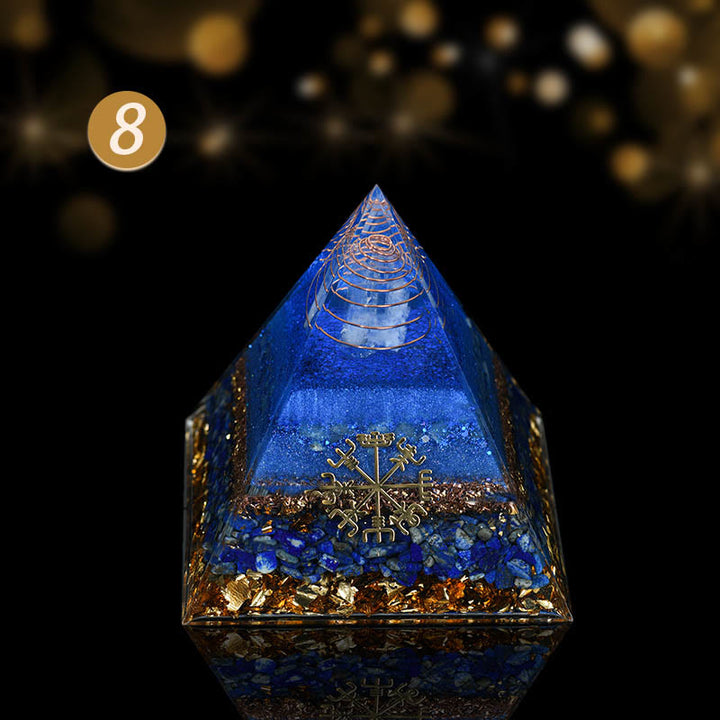 Pyramide d'orgone en cristal naturel Olivenorma en bobine de cuivre