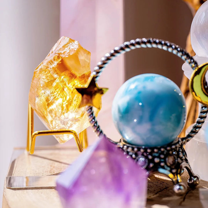 Ensemble de cristaux décoratifs personnalisés en améthyste Olivenorma