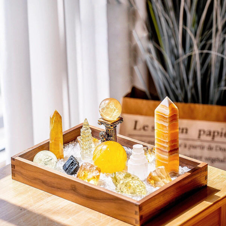 Ensemble de cristaux énergétiques personnalisés pour chakras solaires Olivenorma