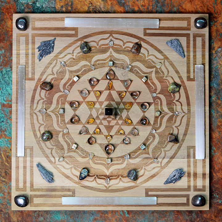 Gamme de cristaux de symboles de la fleur de vie de 65 pierres originales Olivenorma