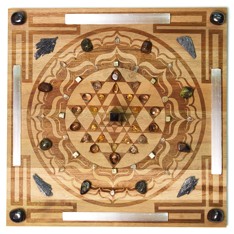 Gamme de cristaux de symboles de la fleur de vie de 65 pierres originales Olivenorma