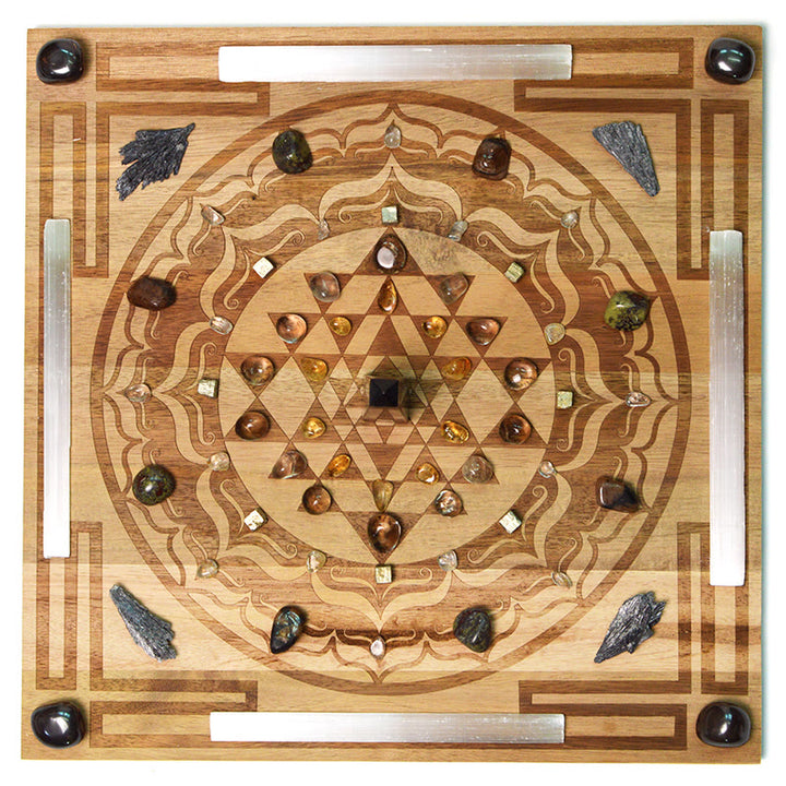 Gamme de cristaux de symboles de la fleur de vie de 65 pierres originales Olivenorma