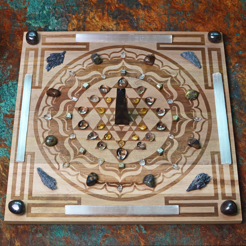 Gamme de cristaux de symboles de la fleur de vie de 65 pierres originales Olivenorma