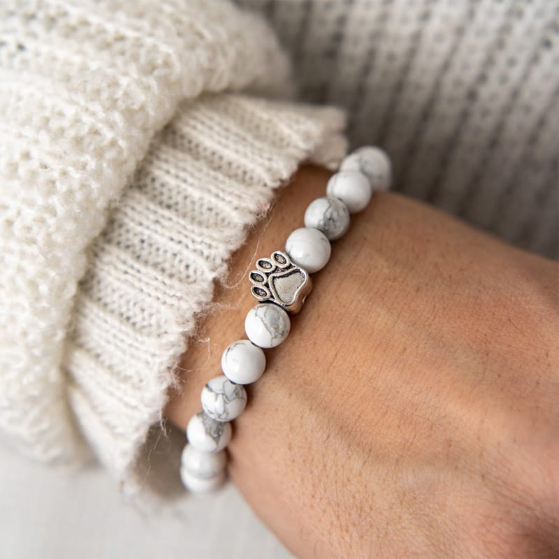 Bracelet commémoratif en howlite pour chats Olivenorma en édition limitée