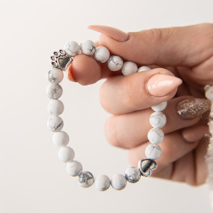 Bracelet commémoratif en howlite pour chats Olivenorma en édition limitée