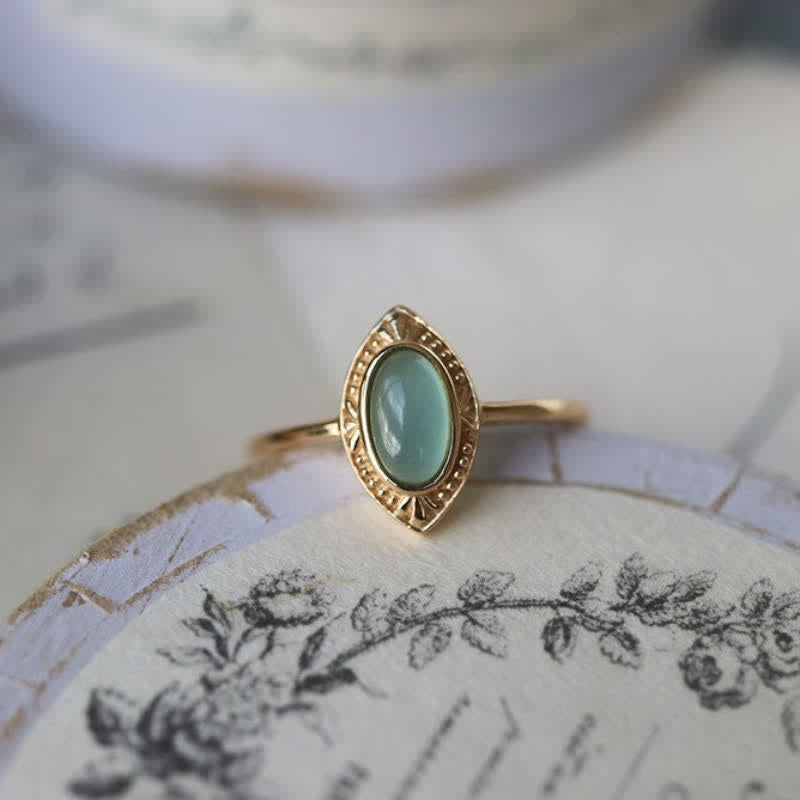 Bague ajustable en dentelle ovale avec péridot naturel Olivenorma