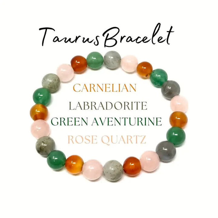 Bracelet signe du zodiaque en perles de pierre naturelle fait main Olivenorma 1 pièce