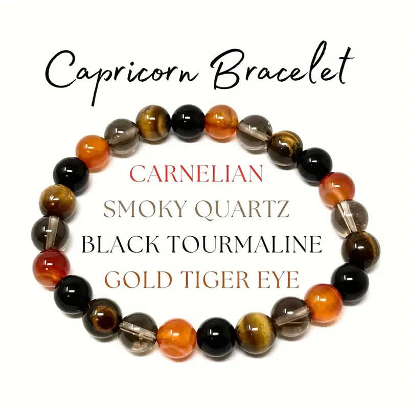 Bracelet signe du zodiaque en perles de pierre naturelle fait main Olivenorma 1 pièce