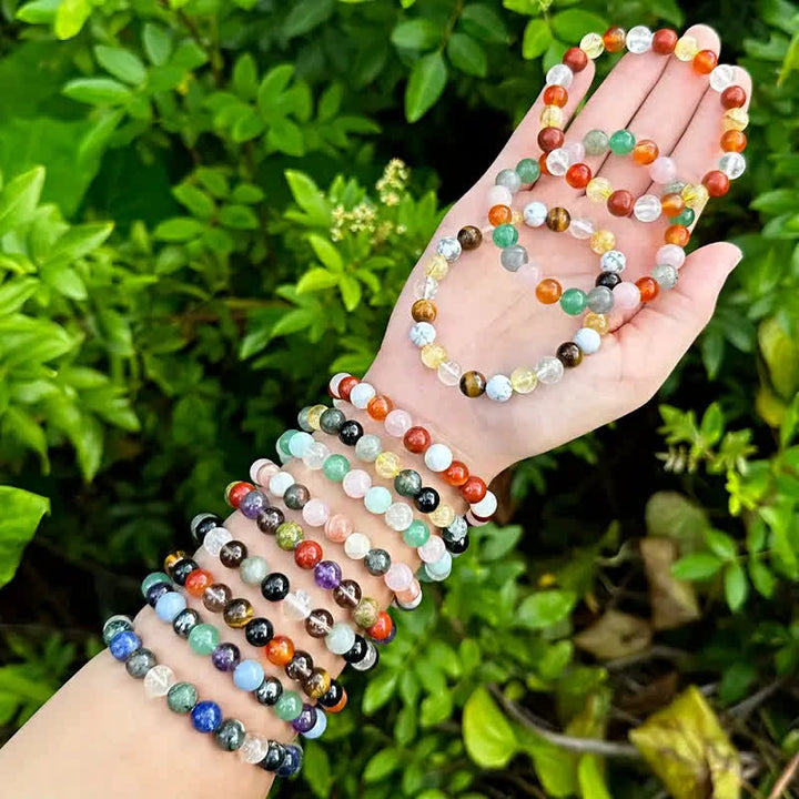 Bracelet signe du zodiaque en perles de pierre naturelle fait main Olivenorma 1 pièce