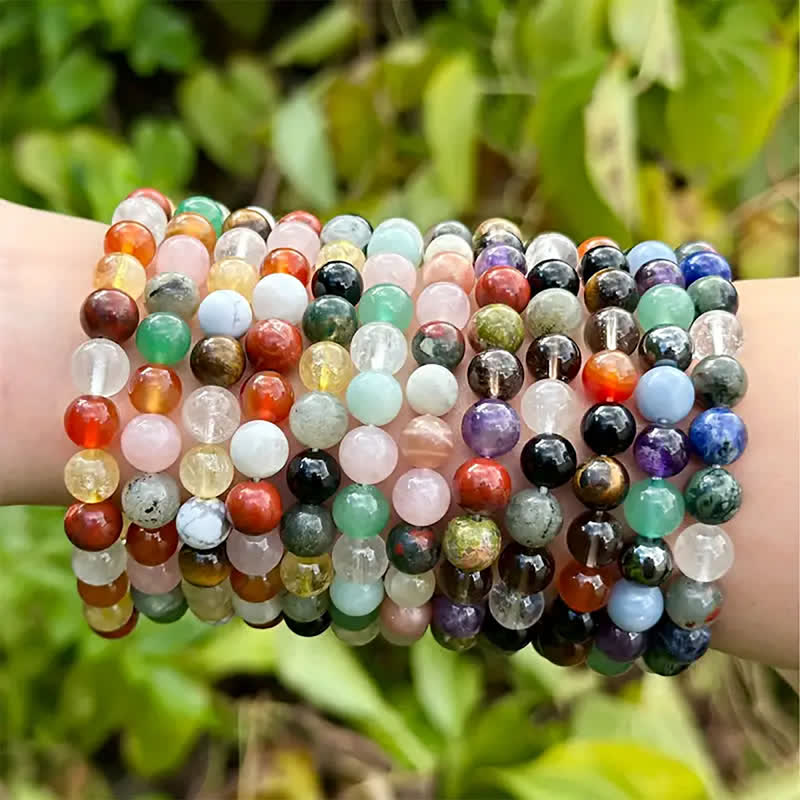 Bracelet signe du zodiaque en perles de pierre naturelle fait main Olivenorma 1 pièce