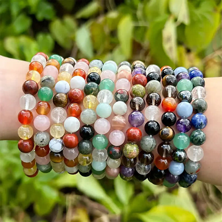 Bracelet signe du zodiaque en perles de pierre naturelle fait main Olivenorma 1 pièce