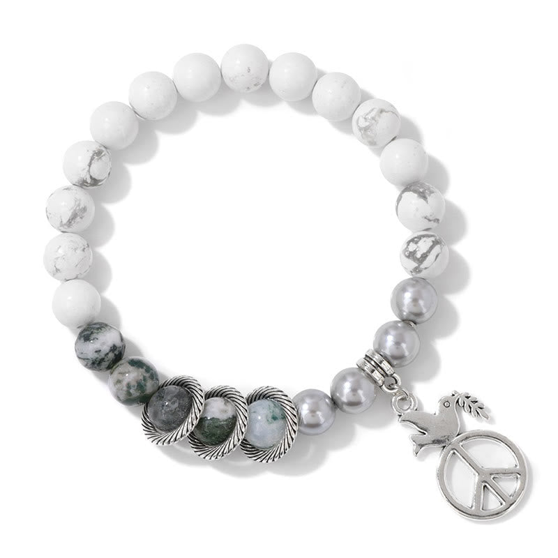 Olivenorma « Embrace Peace » – Bracelet en cristal Colombe de la paix