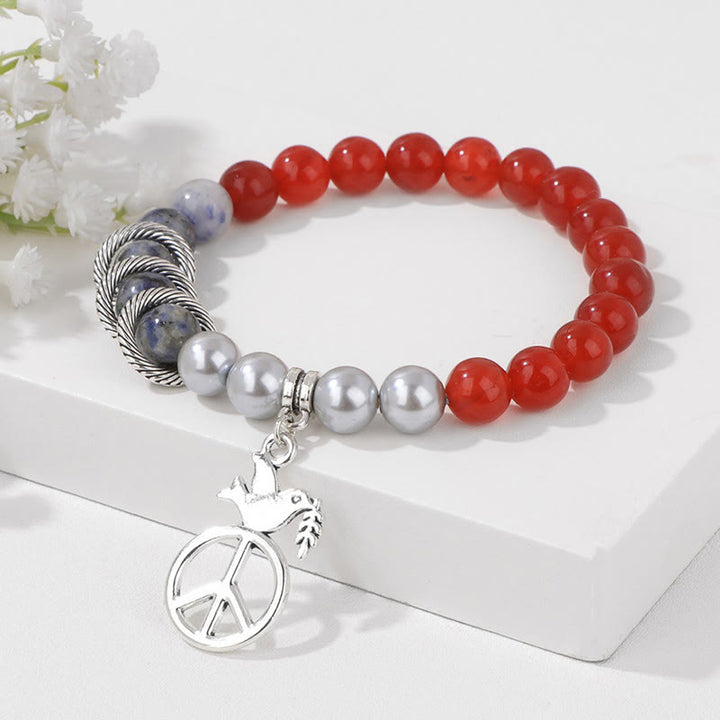 Olivenorma « Embrace Peace » – Bracelet en cristal Colombe de la paix