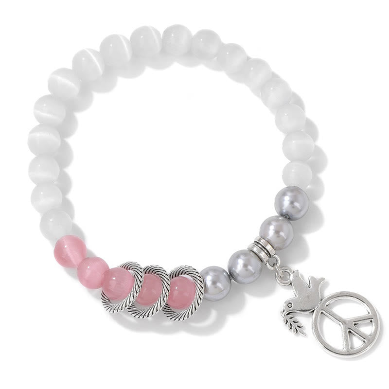 Olivenorma « Embrace Peace » – Bracelet en cristal Colombe de la paix