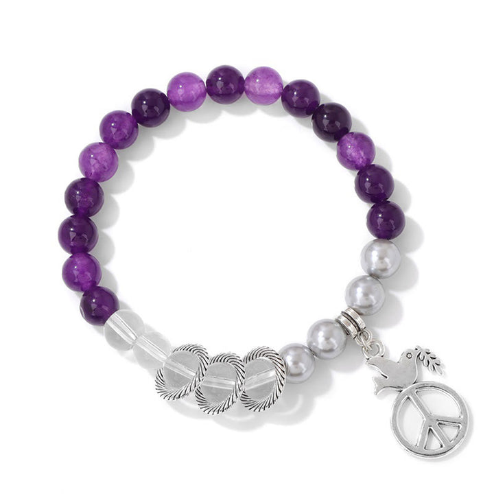 Olivenorma « Embrace Peace » – Bracelet en cristal Colombe de la paix