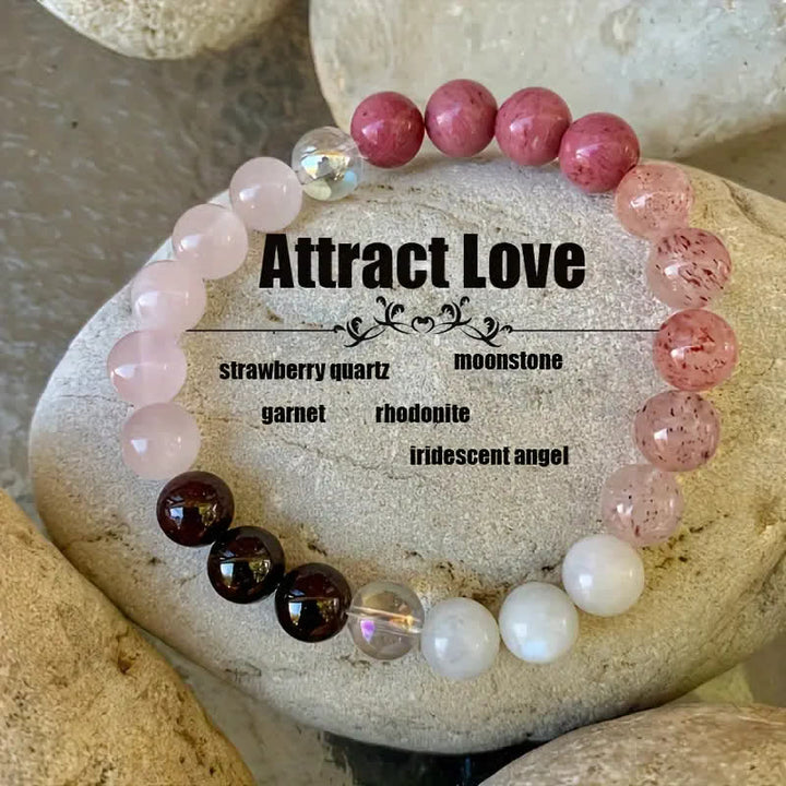 Bracelet en perles de pierre naturelle Olivenorma « Attract Love »