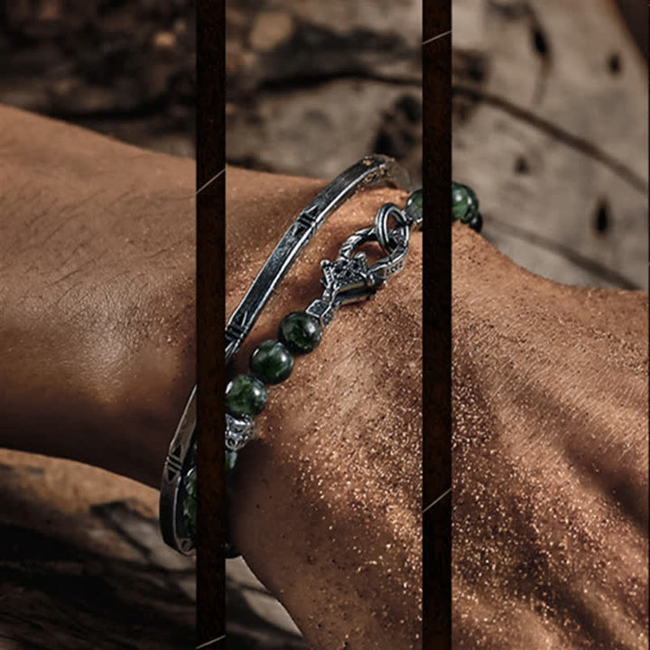 Bracelet en perles de séraphinite naturelle Olivenorma « Quiet »