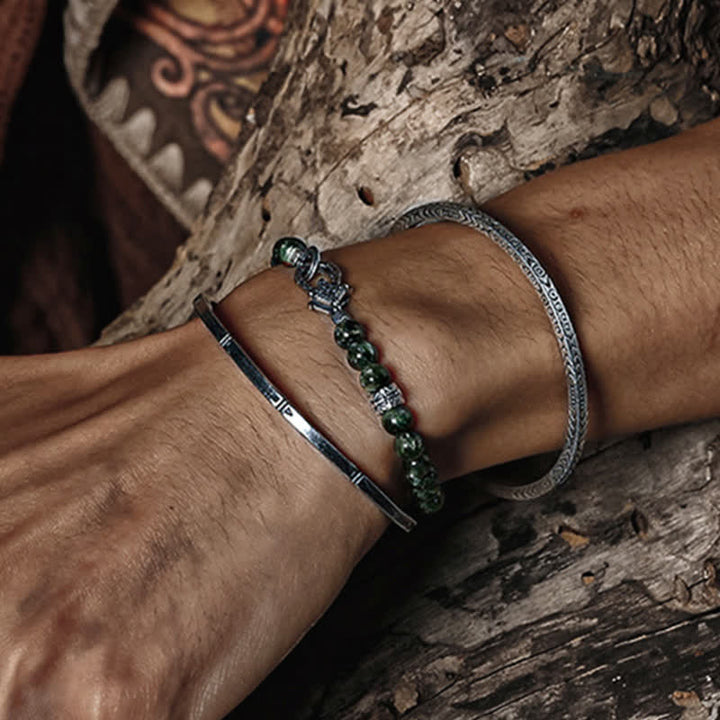 Bracelet en perles de séraphinite naturelle Olivenorma « Quiet »