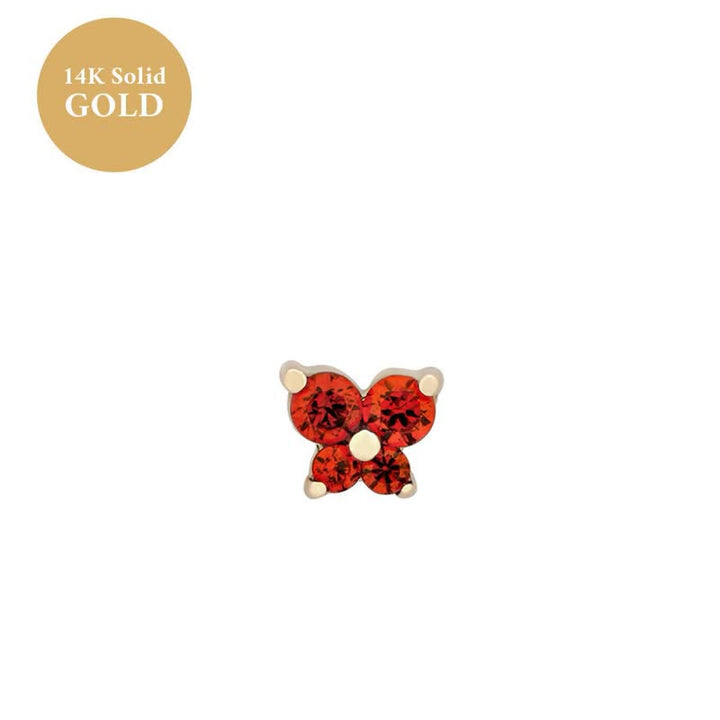 Boucles d'oreilles en forme de papillon avec pierre de naissance Olivenorma12