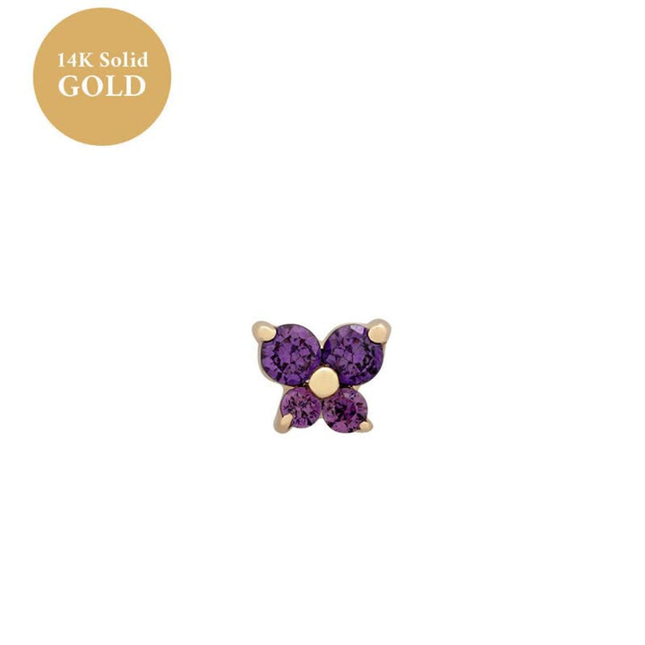 Boucles d'oreilles en forme de papillon avec pierre de naissance Olivenorma12