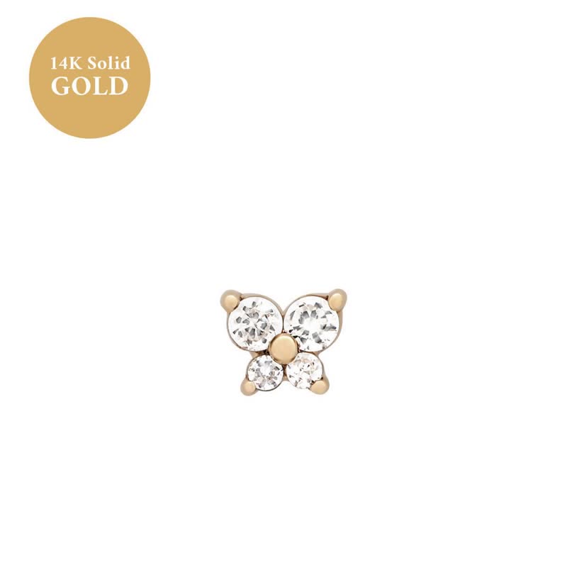 Boucles d'oreilles en forme de papillon avec pierre de naissance Olivenorma12