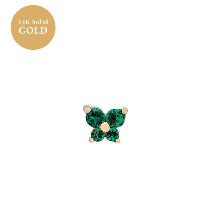 Boucles d'oreilles en forme de papillon avec pierre de naissance Olivenorma12